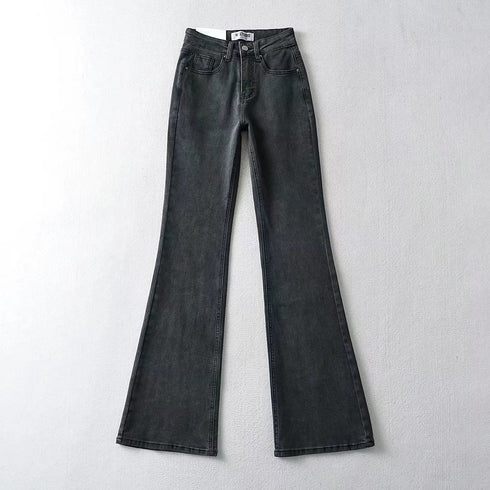 Women's Love Fart Pocket Flare Jeans - ROUTINE FASHION